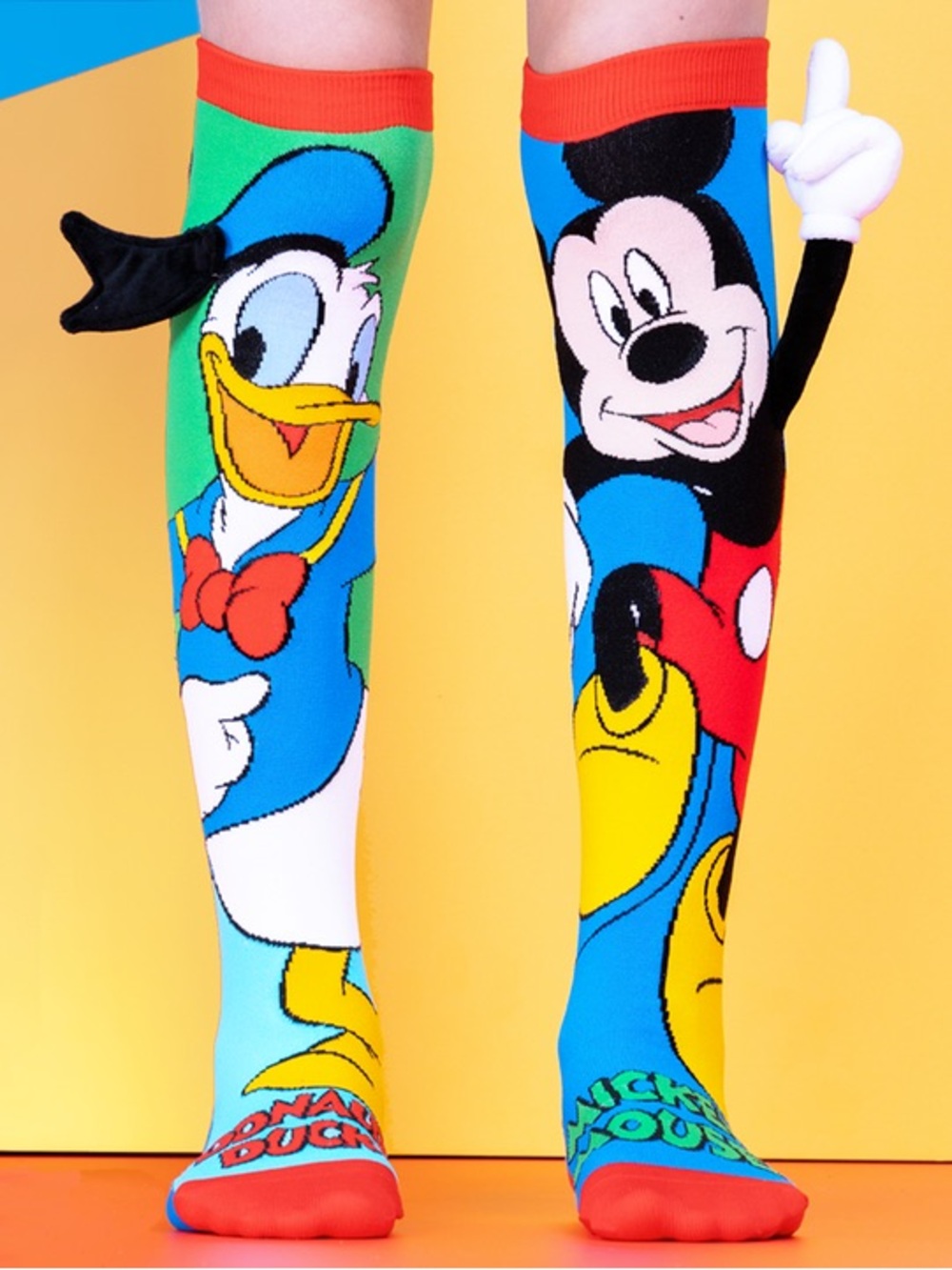 Disney Donald & Mickey Knee-High Cartoon Socks - Multi